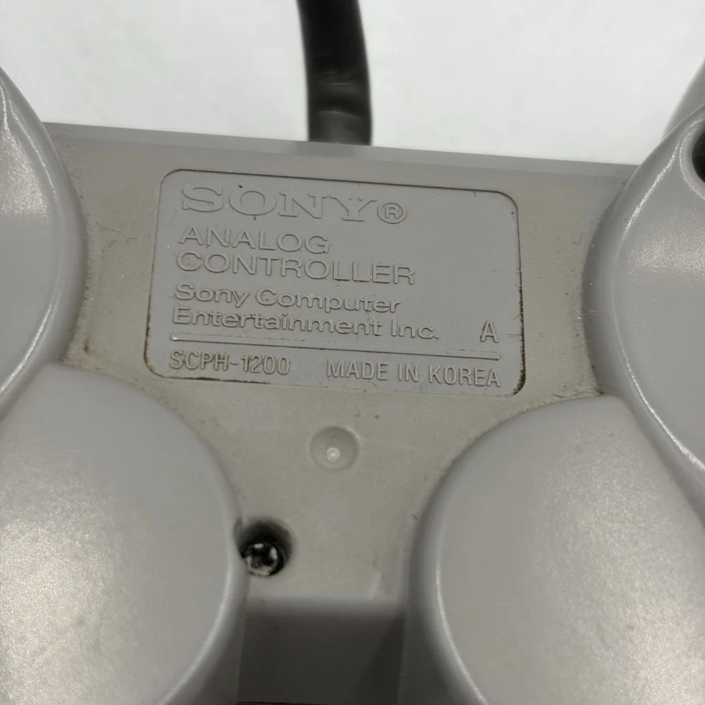Sony OEM PlayStation DualShock Wired Controller Gray PS Video Game  Memory Card